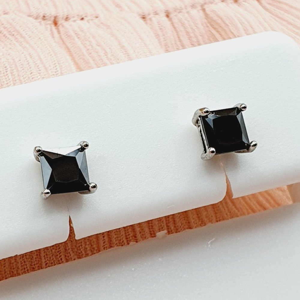 - "4MM S925 Sterling Silver CZ Stud Earrings for Women/Girl, US19251020